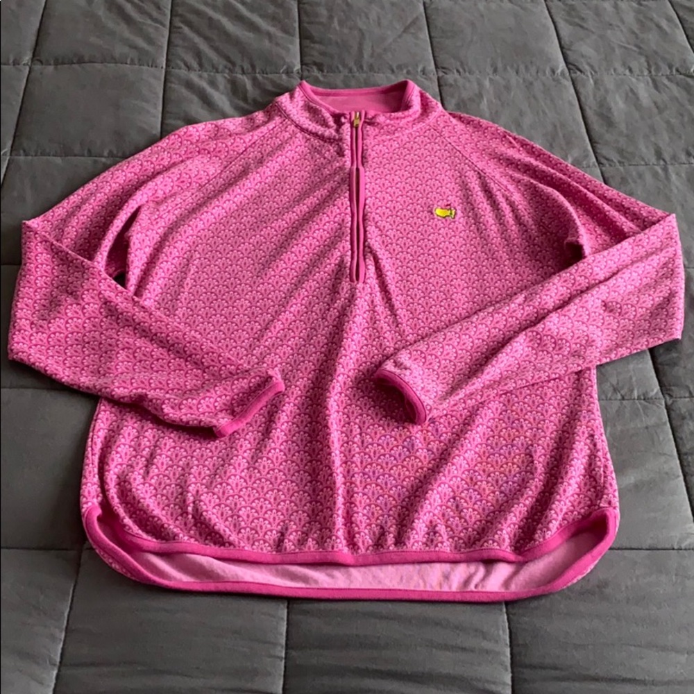 Masters 1/4 Zip Cotton Pullover - Pink